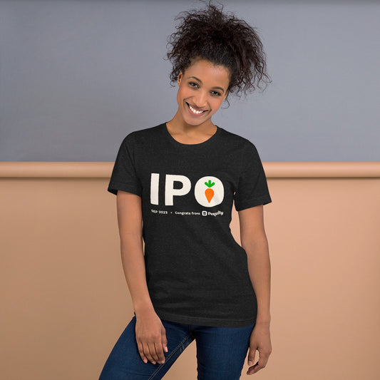 Pequity x Instacart IPO | Dark Unisex t-shirt