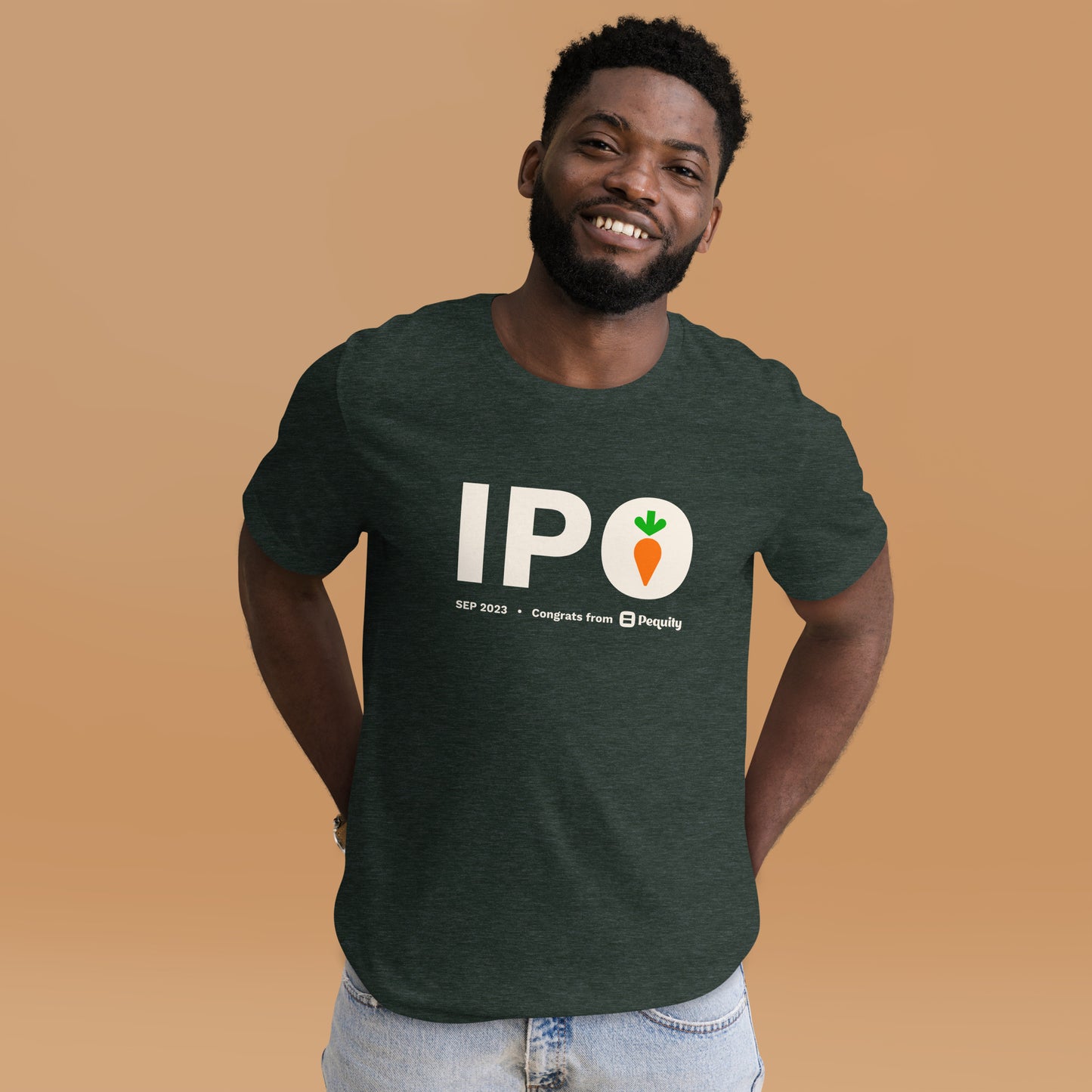 Pequity x Instacart IPO | Dark Unisex t-shirt