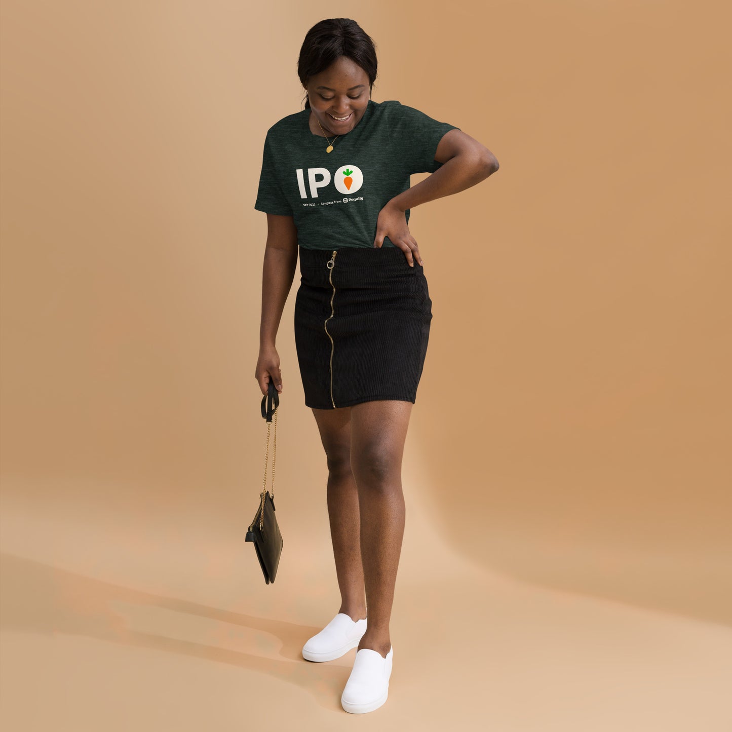 Pequity x Instacart IPO | Dark Unisex t-shirt