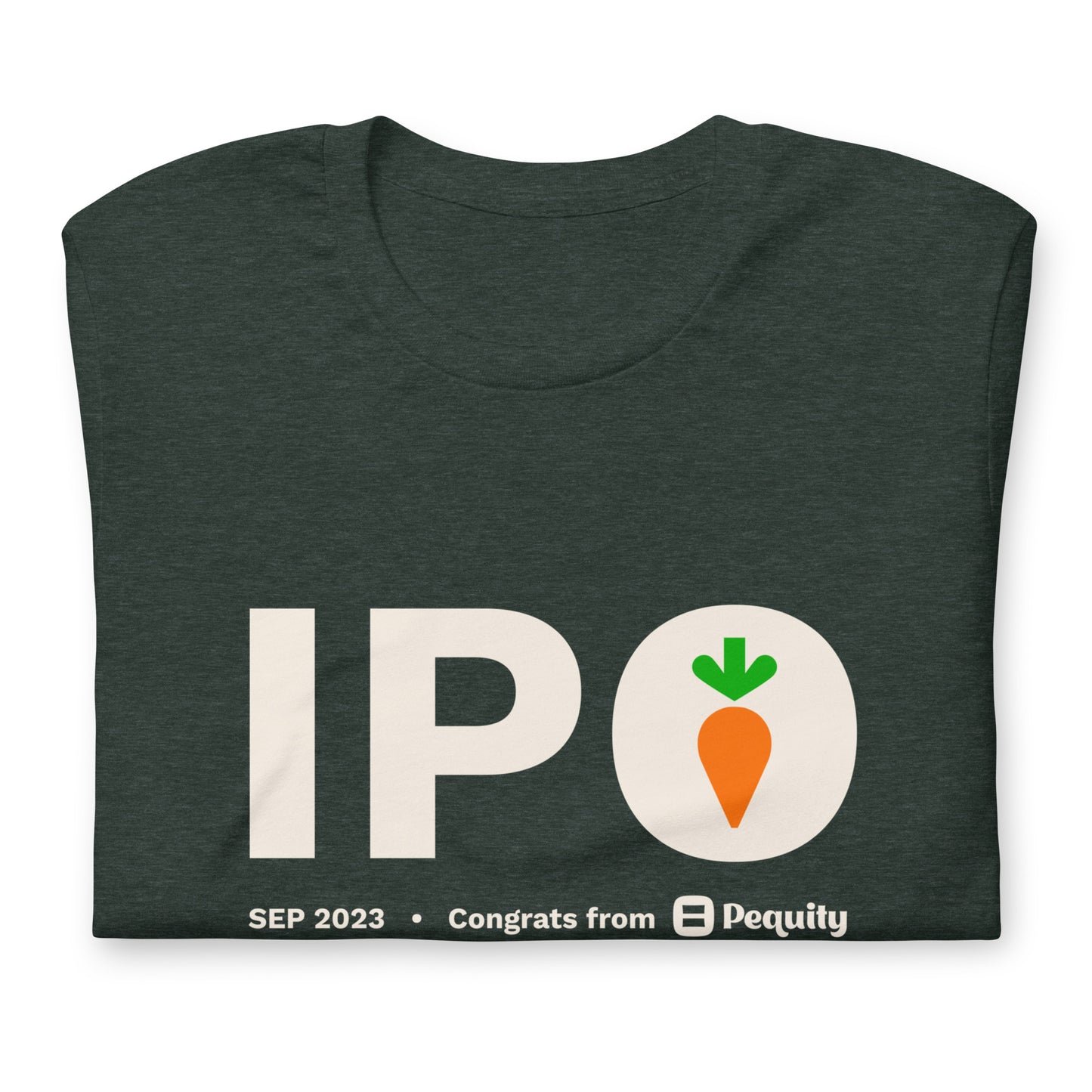 Pequity x Instacart IPO | Dark Unisex t-shirt