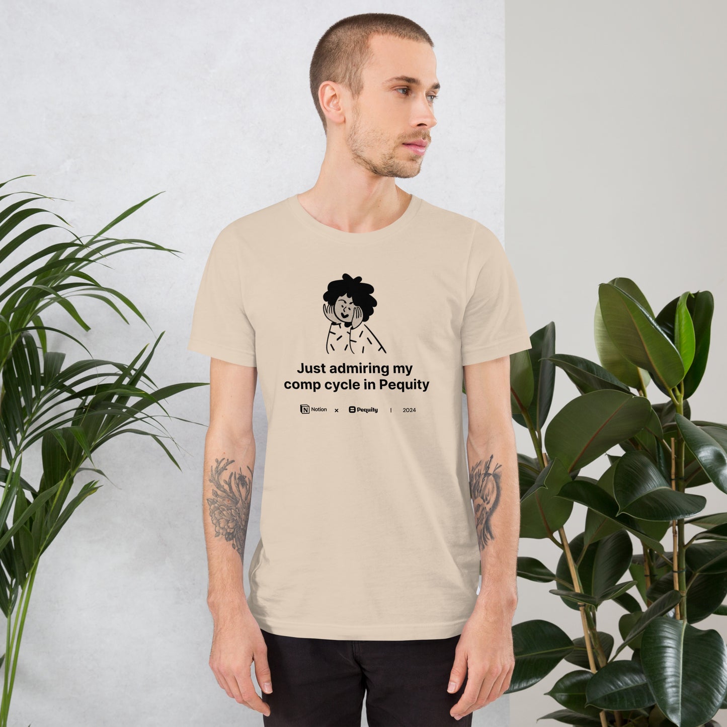 Pequity x Notion 2024 Comp Cycle | Just admiring | Unisex t-shirt