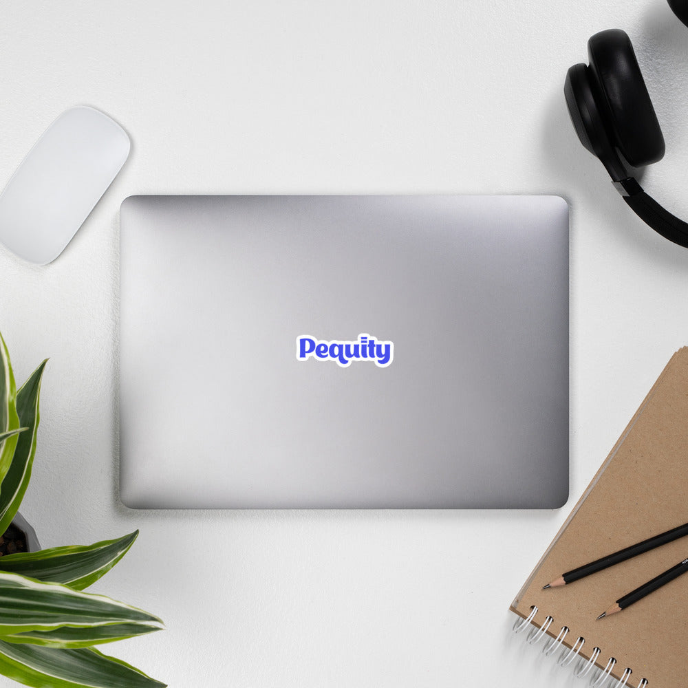 Pequity Logo Kiss-Cut Stickers