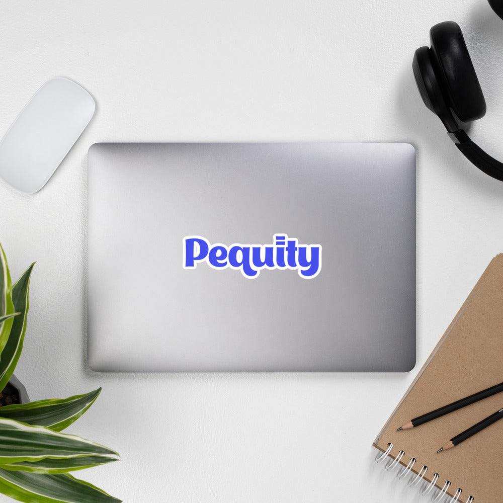 Pequity Logo Kiss-Cut Stickers