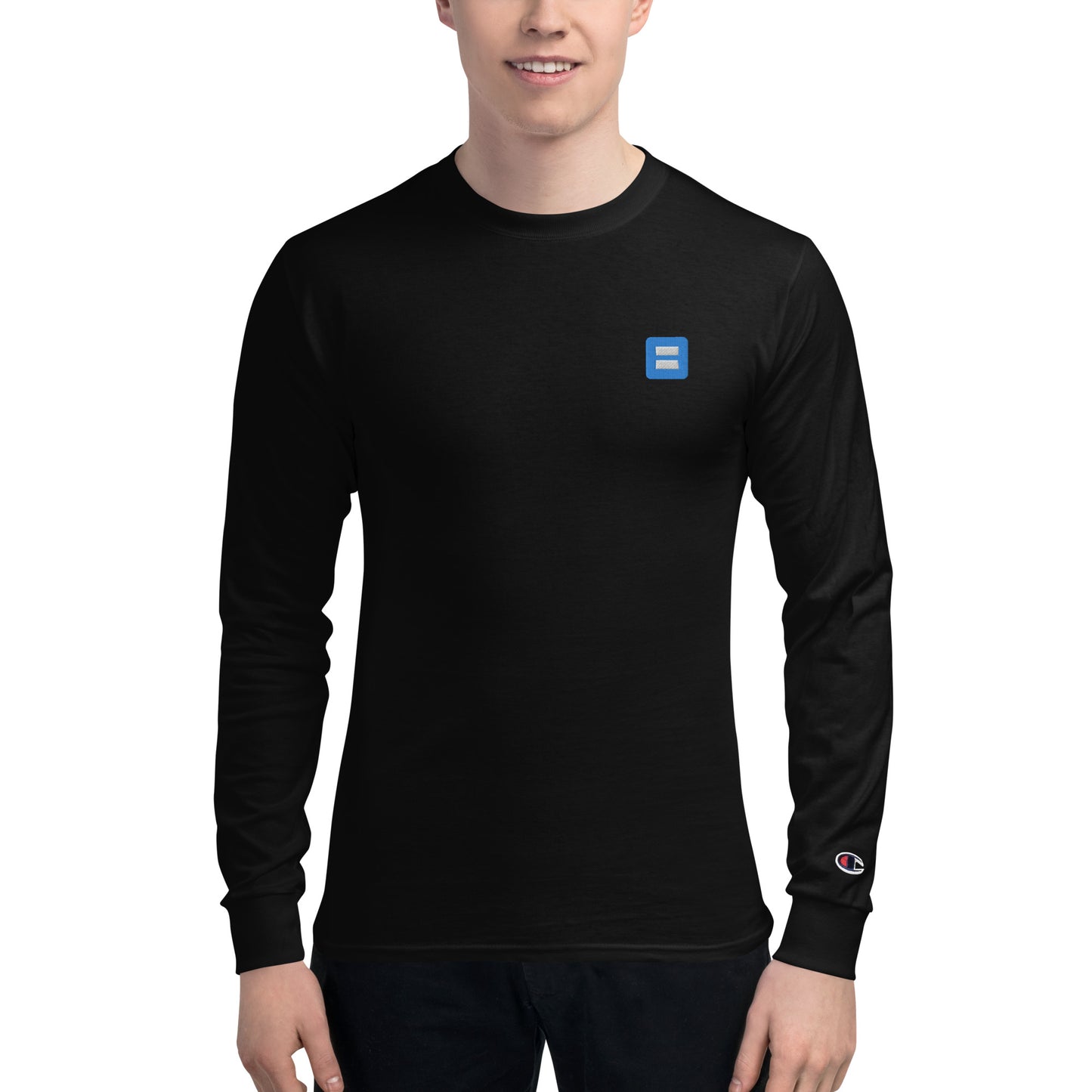 Embroidered Favicon Champion Long Sleeve Shirt