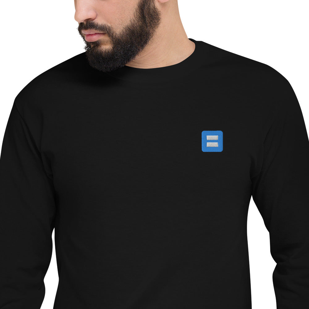 Embroidered Favicon Champion Long Sleeve Shirt