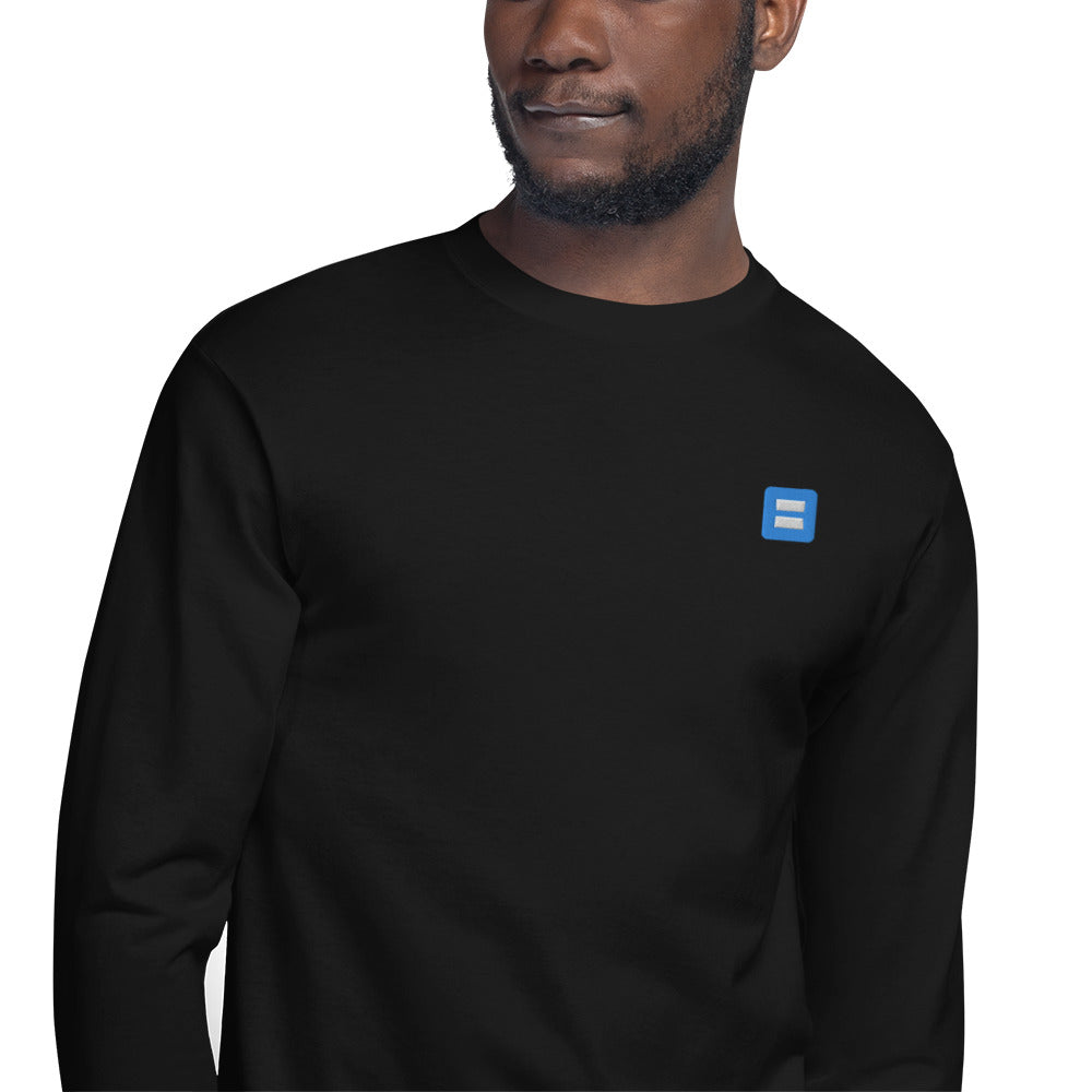 Embroidered Favicon Champion Long Sleeve Shirt